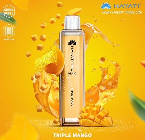 Hayati Pro Max 4000 Disposable Vape Box of 10- Triple mango