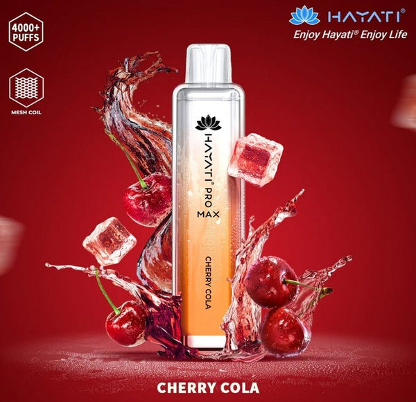 Hayati Pro Max 4000 Disposable Vape Box of 10 - Cherry Cola