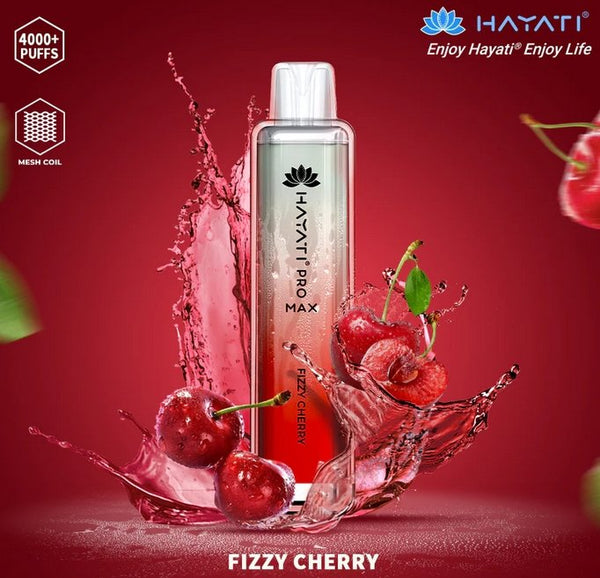 Hayati Pro Max 4000 Disposable Vape Box of 10 - Fizzy Cherry