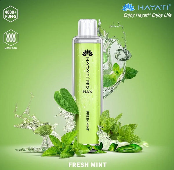 Hayati Pro Max 4000 Disposable Vape Box of 10 - Fresh Mint