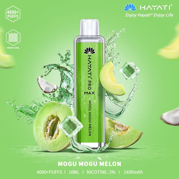 Hayati Pro Max 4000 Disposable Vape Box of 10 - Mogu Mogu Lemon