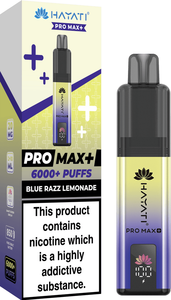 Hayati Pro Max Plus 6000 Vape Box of 5 - Flavour Blue Razz Lemonade