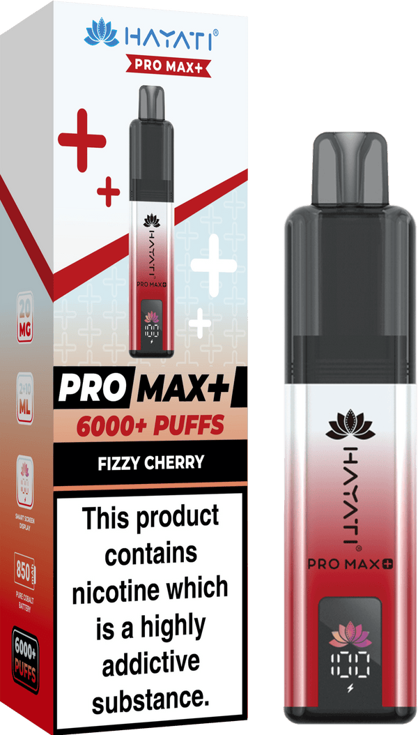 Hayati Pro Max Plus 6000 Vape Box of 5 - Flavour Fizzy Cherry