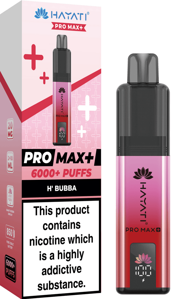 Hayati Pro Max Plus 6000 Vape Box of 5 - Flavour H'Bubba