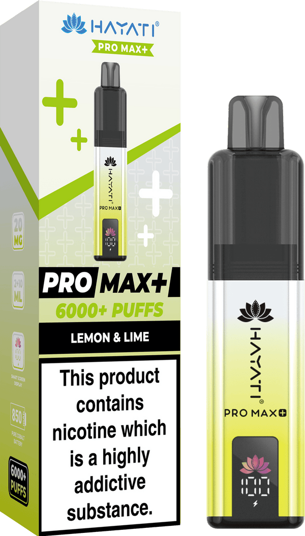 Hayati Pro Max Plus 6000 Vape Box of 5 - Flavour Lemon & Lime