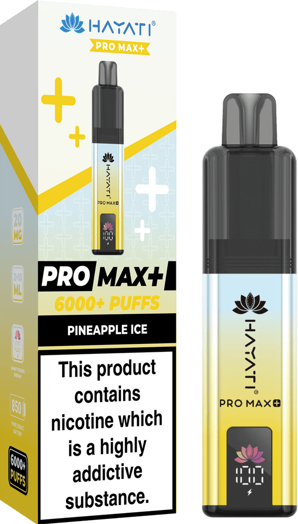 Hayati Pro Max Plus 6000 Vape Box of 5 - Flavour Pineapple Ice