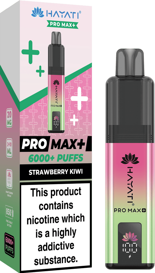 Hayati Pro Max Plus 6000 Vape Box of 5 - Flavour Strawberry Kiwi