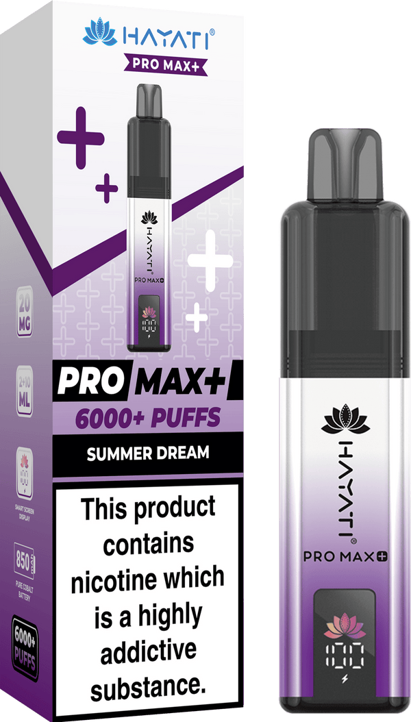 Hayati Pro Max Plus 6000 Vape Box of 5 - Flavour Summer Dream